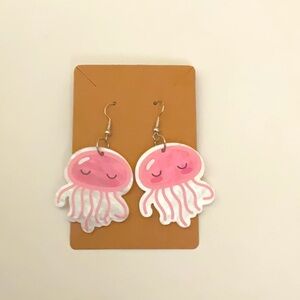 Fashion Jewelry Pink Jellyfish Earrings